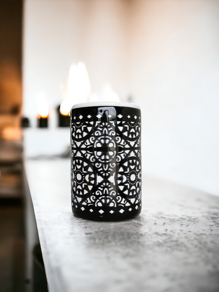 Electric Oil Burner Lasercut - Black b02463