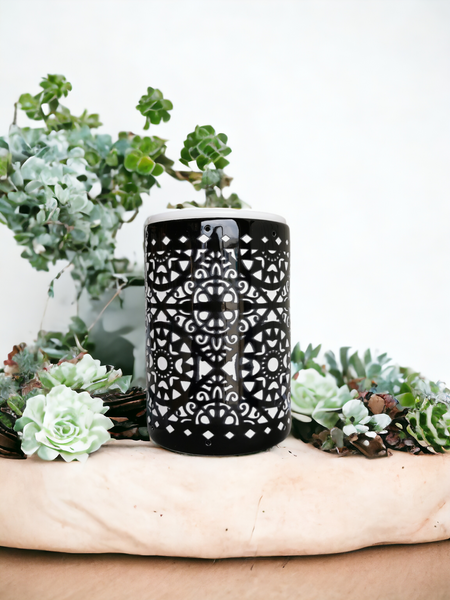 Electric Oil Burner Lasercut - Black b02463