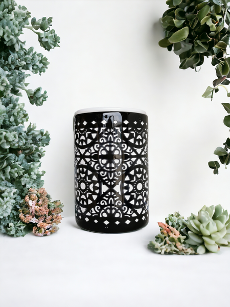 Electric Oil Burner Lasercut - Black b02463