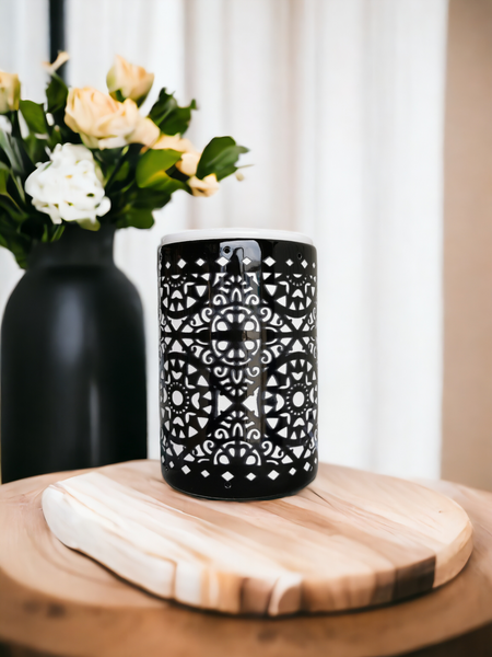 Electric Oil Burner Lasercut - Black b02463