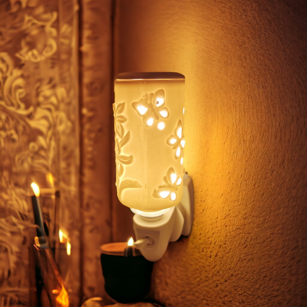 Elect Nightlight Oil Burner Butterfly b02539