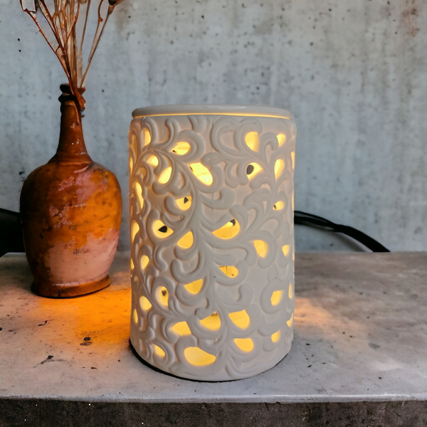 10x15cm Electric Ceramic Oil Burner-Flower b5016