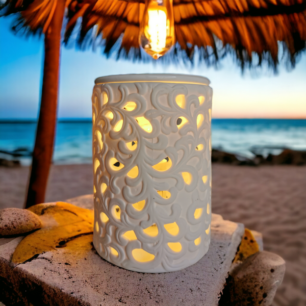 10x15cm Electric Ceramic Oil Burner-Flower b5016