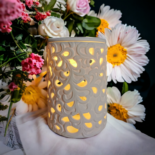 10x15cm Electric Ceramic Oil Burner-Flower b5016