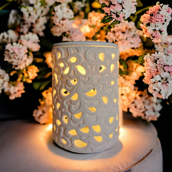 10x15cm Electric Ceramic Oil Burner-Flower b5016