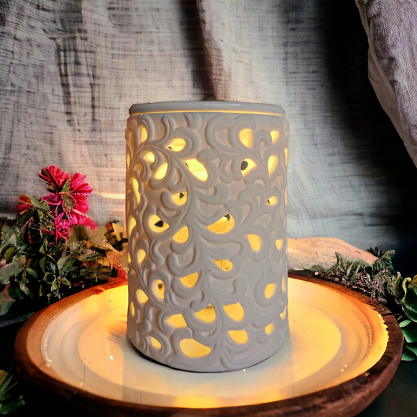 10x15cm Electric Ceramic Oil Burner-Flower b5016