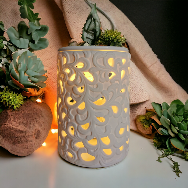 10x15cm Electric Ceramic Oil Burner-Flower b5016
