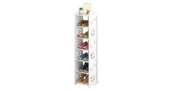 Wood Plastic Board Furnitures - Super Thin Shoe Rack Shoe organizer 8 Layer Shoe Rack Blossom