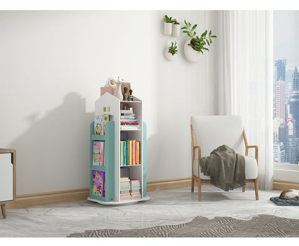 Wood Plastic Boards Furniture - House Book Shelves Book Organizer Blue