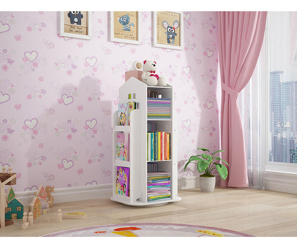 Wood Plastic Boards Furniture - House Book Shelves Book Organizer White