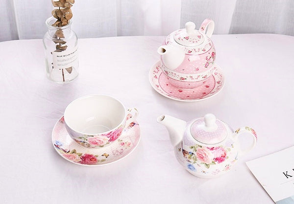 New Bone China Multi Designs Tea For One Teapot Set Coffee Set with Gift Boxed