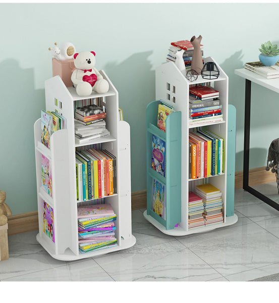 Wood Plastic Boards Furniture - House Book Shelves Book Organizer Blue