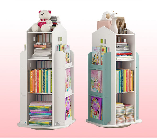 Wood Plastic Boards Furniture - House Book Shelves Book Organizer Blue