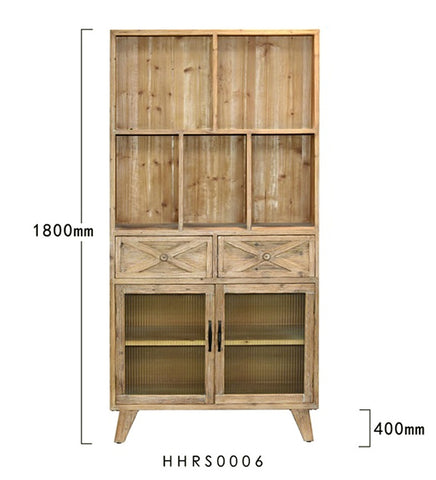 Old Timber Cabinets Shelf with Drawers