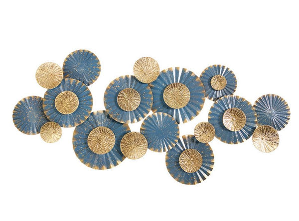 130cm Metal Wall Art Wall Decor Alps Blue HW02935