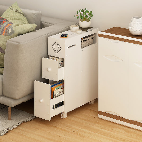 Wood Plastic Board Furnitures - Bathroom Toilet Storage Cabinet Bedside Standing Rack Cupboard Organizer Holder