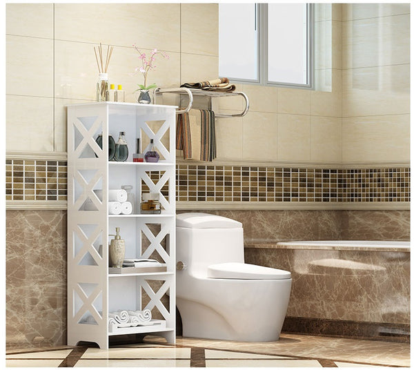 Wood Plastic Board Furnitures - Display Shelf Shelves 5 Tiers Storage Bookshelf Bookcase Organizer Stand Rack