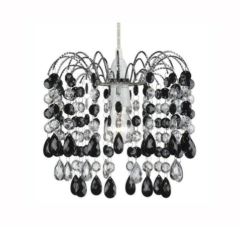 Acrylic BkTearDrop n ClearBead Lampshade
