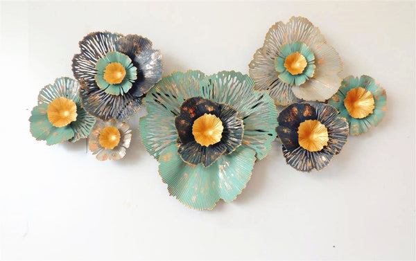 119cm Metal Wall Art Wall Decor Large Flowers HW02879