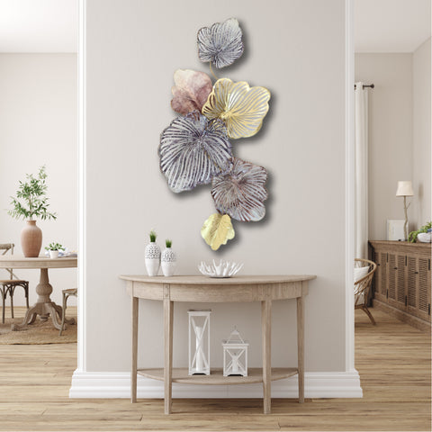 135cm Metal Wall Art Wall Decor Dream Summer - Rustic Pu/Pk/Gd HW02895