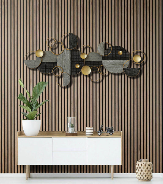 150cm Huge Metal Wall Art - Concrate with Metal Frame HW02899