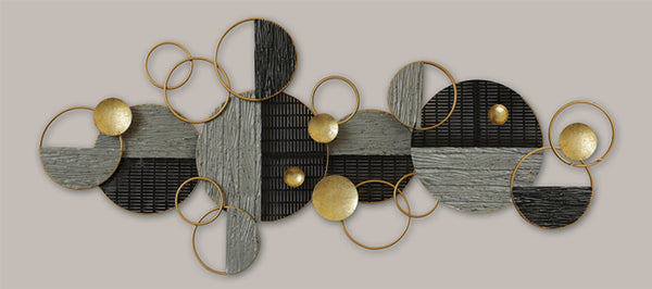 150cm Huge Metal Wall Art - Concrate with Metal Frame HW02899