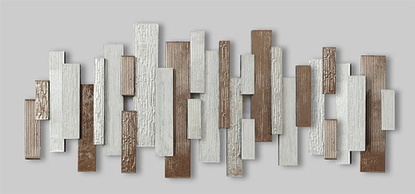 150cm Metal Wall Art - Timber fencing HW02902