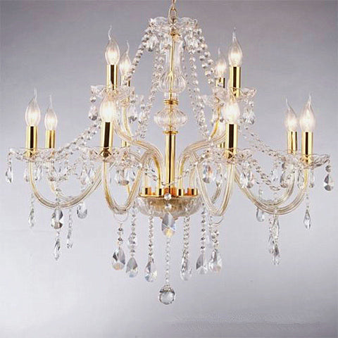 Chandelier Golden Clear 8 + 4 heads