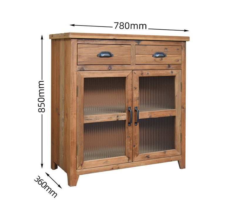 Timber Cabinets Solid Wood with Glass Doors Dinning Room Furnitures