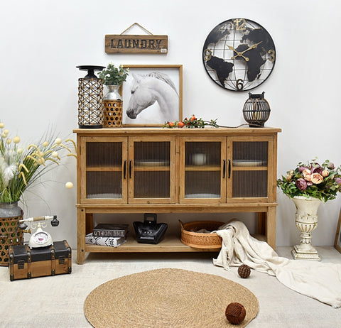 Old Timber Cabinets Dinning Cabinet Shelf with Drawers