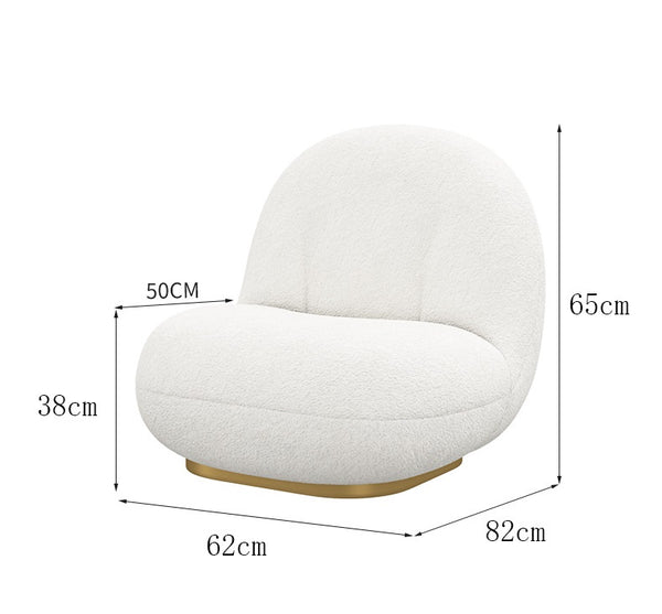 New Design Cloud Sofa Lounge Chair Synthetic Wool Armless Single Sofa