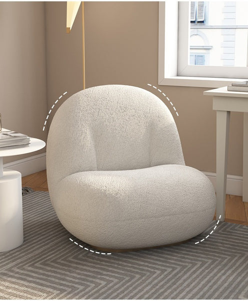 New Design Cloud Sofa Lounge Chair Synthetic Wool Armless Single Sofa