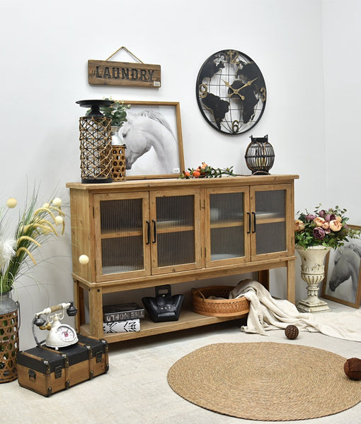Old Timber Cabinets Dinning Cabinet Shelf with Drawers