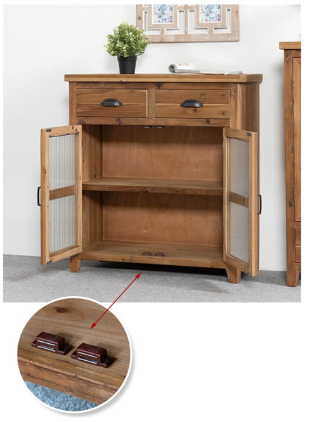 Timber Cabinets Solid Wood with Glass Doors Dinning Room Furnitures