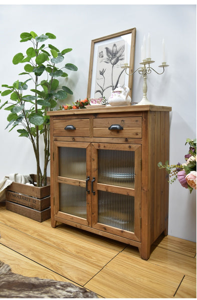 Timber Cabinets Solid Wood with Glass Doors Dinning Room Furnitures