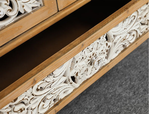 Timber Cabinet Carboard Stroage Living Room Furnitures Buffet Table