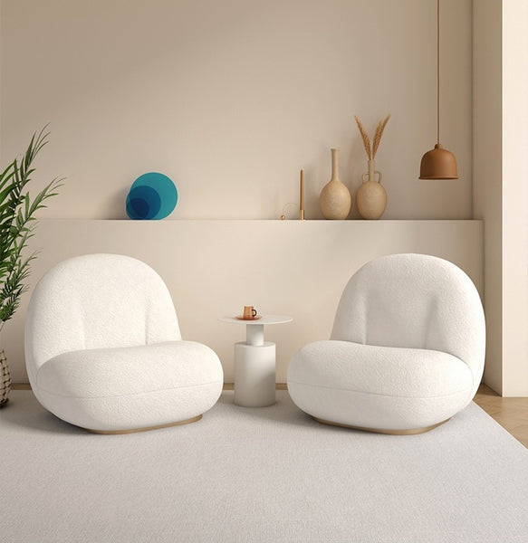 New Design Cloud Sofa Lounge Chair Synthetic Wool Armless Single Sofa