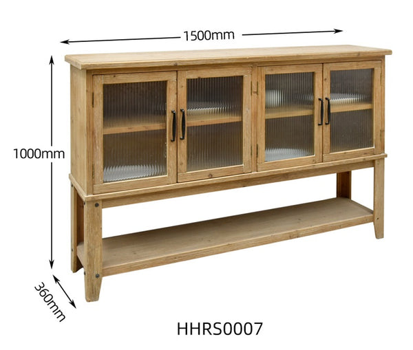 Old Timber Cabinets Dinning Cabinet Shelf with Drawers