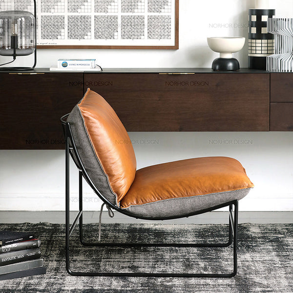 New Design Metal Sofa Lounge Chair Armless Single Sofa with Reversable Cushion