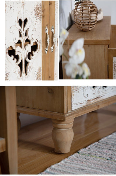 100cm Side Cabinet With Solid Timber Frames + MDF Board and pattens