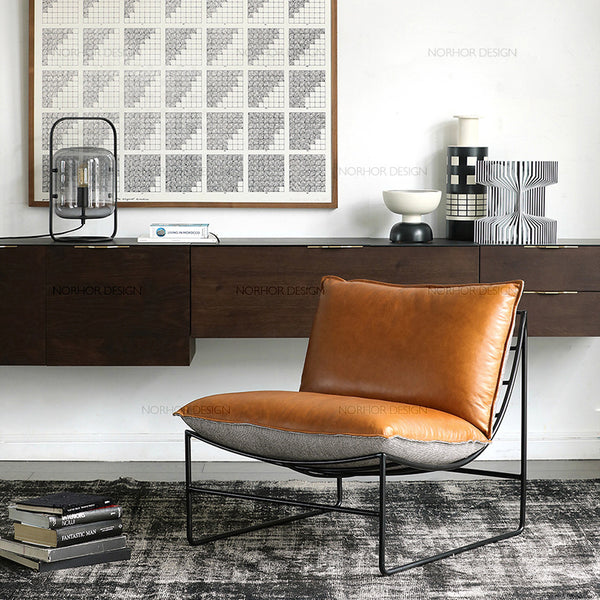 New Design Metal Sofa Lounge Chair Armless Single Sofa with Reversable Cushion