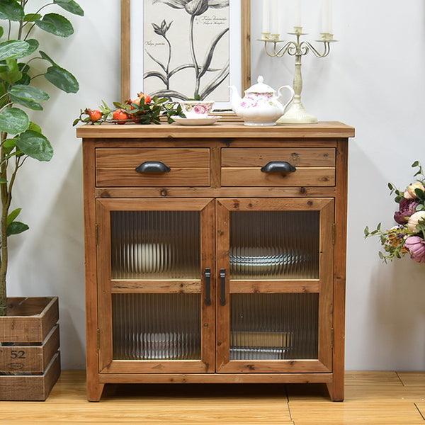 Timber Cabinets Solid Wood with Glass Doors Dinning Room Furnitures