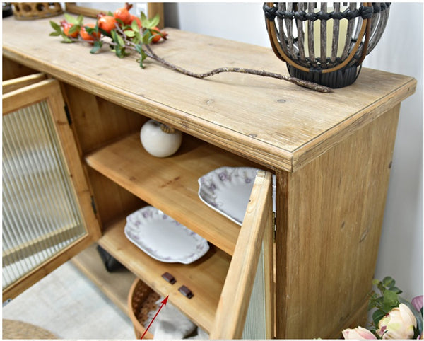 Old Timber Cabinets Dinning Cabinet Shelf with Drawers