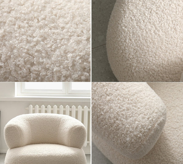New Design Cloud Sofa Lounge Chair Synthetic Wool Armchair