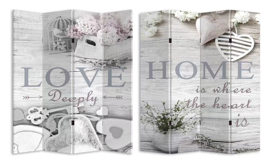 4 Panels Room Divider screen Canvas  Love & Home HW02875
