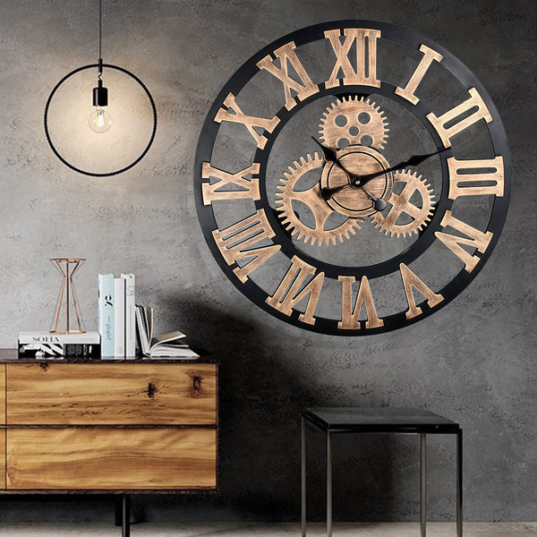 Handmade Clock Gear Wall Clock Vintage Rustic Wall Arts 40 - 80cm