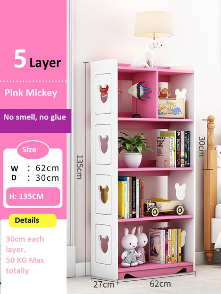 Wood Plastic Board Furnitures - Kids Cube Storage Organizer Cubby Bins Cabinets Shelves Toy Kid Kid Cabinet Pink